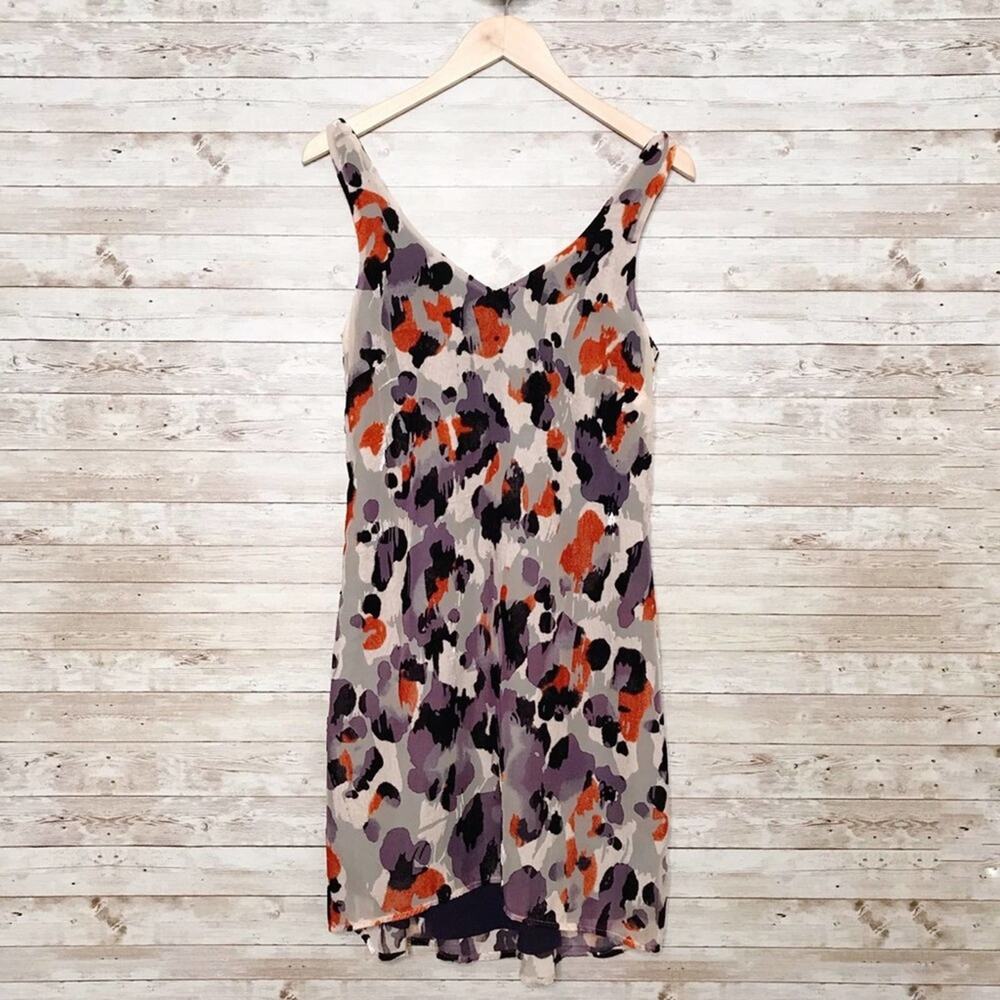 CAbi Radiant Dress Cream Velvet Burnout Floral Autumnal Sleeveless Work Size XS